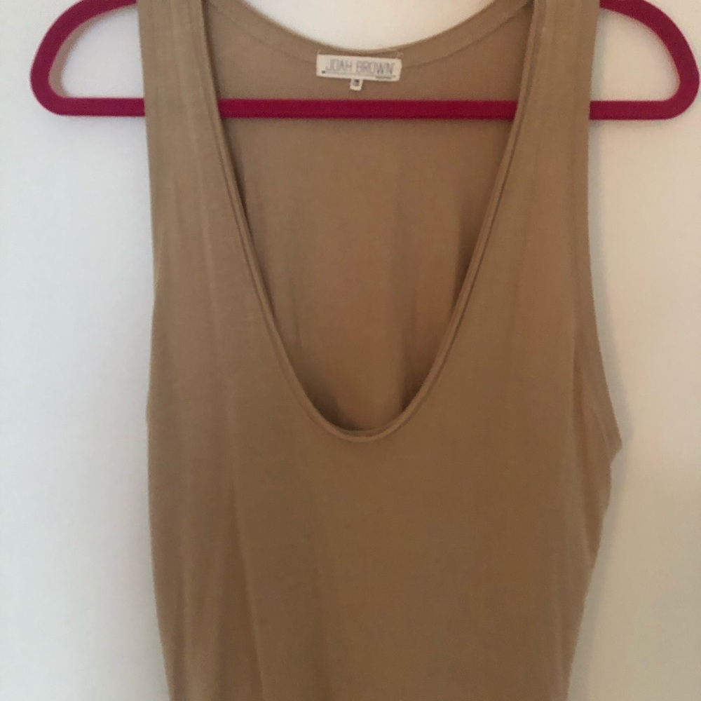 JOAH BROWN scoop neck tank